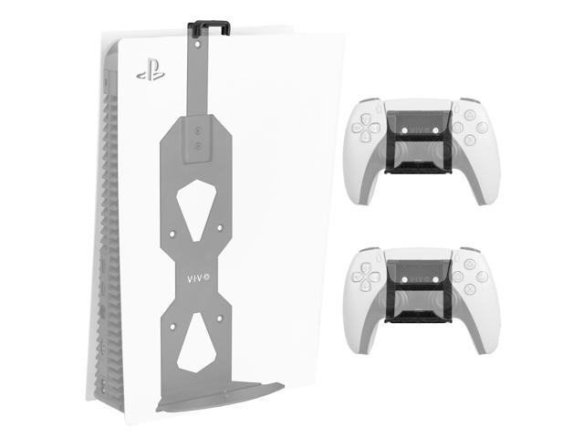 VIVO Black Steel Wall Mount Designed for PS5 Console, 2 Controller Mounts