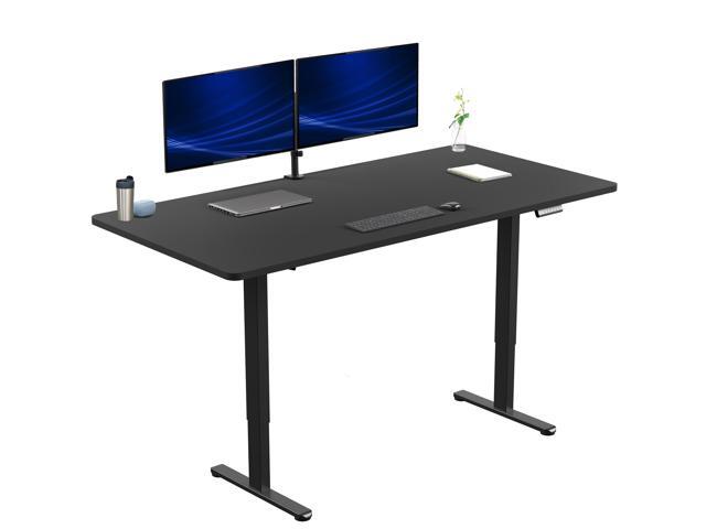 VIVO Electric Dual Motor 71 x 36 Standing Desk, Black Top, Black Frame