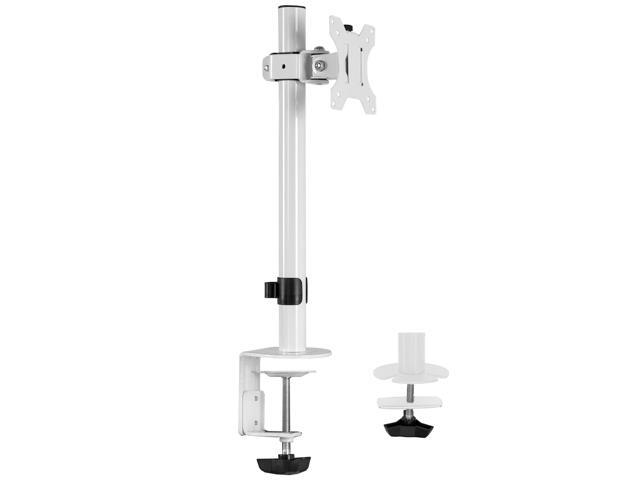 VIVO White Single Monitor Adjustable Tilt Desk Mount for 1 LCD Screen up to 38'