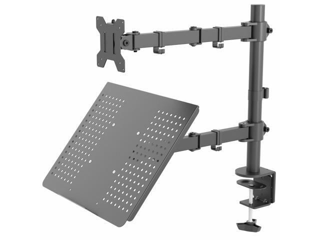 VIVO Laptop & Monitor Desk Mount Stand Black Adjustable fits 1 Screen up to 32'