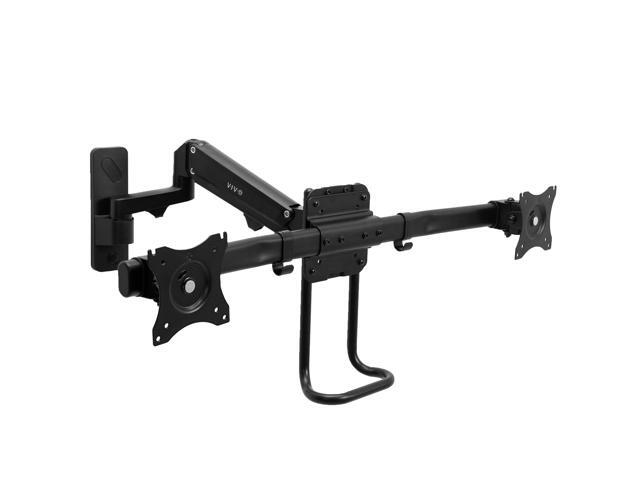 VIVO Dual Monitor Pneumatic Wall Mount, Fits 2 Screens up to 27' or 1 up to 49'