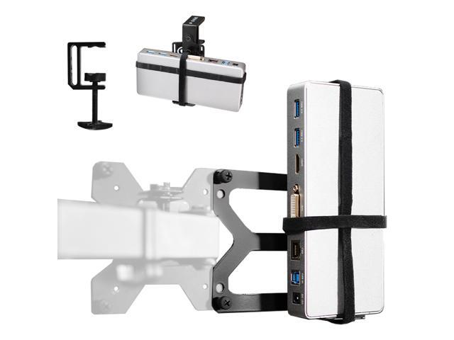 VIVO Universal Docking Station Mount, Behind Monitor, Under Desk, or C-clamp