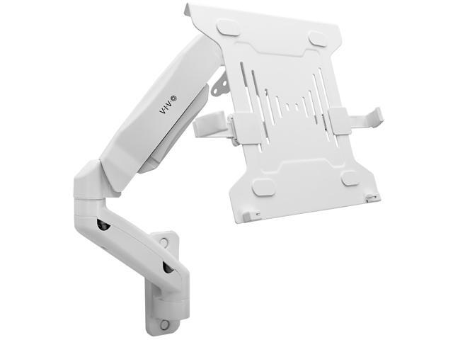 VIVO Universal White Adjustable 10' to 15.6' Single Laptop Pneumatic Arm Mount