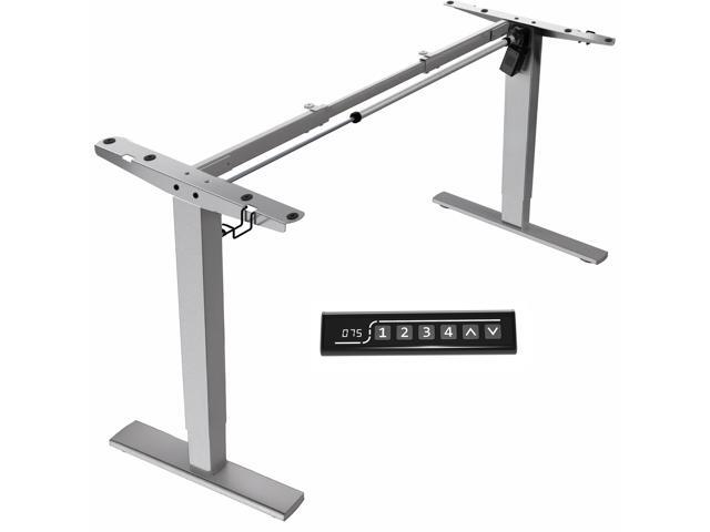 VIVO Gray Electric Stand Up Desk Frame, Single Motor Standing Adjustable Base