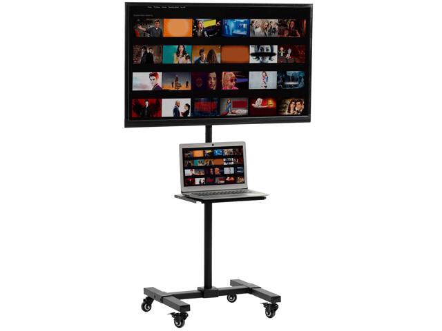 VIVO Mobile 13' to 50' TV Floor Stand with Shelf, Height Adjustable Mount