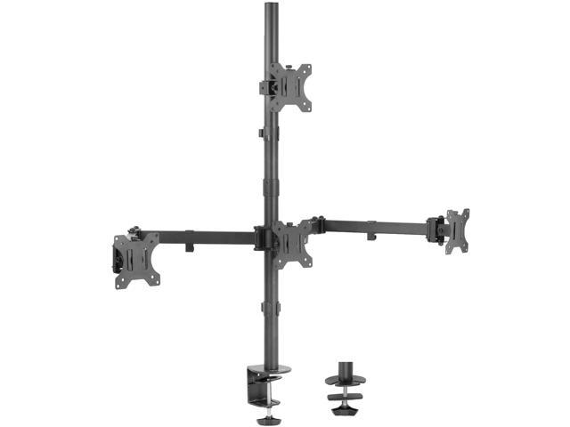 VIVO Quad Heavy Duty 13' to 24' Monitor Desk Mount 3 + 1 Stand Holds 4 Screens