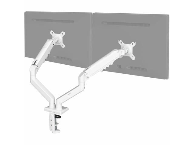 VIVO White Dual 13' to 30' Computer Monitor Counterbalance Desk Mount Stand