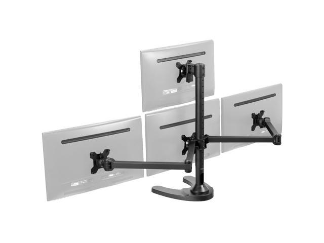VIVO Steel Quad Monitor Mount Adjustable 3 + 1 Stand 4 Screens up to 32'
