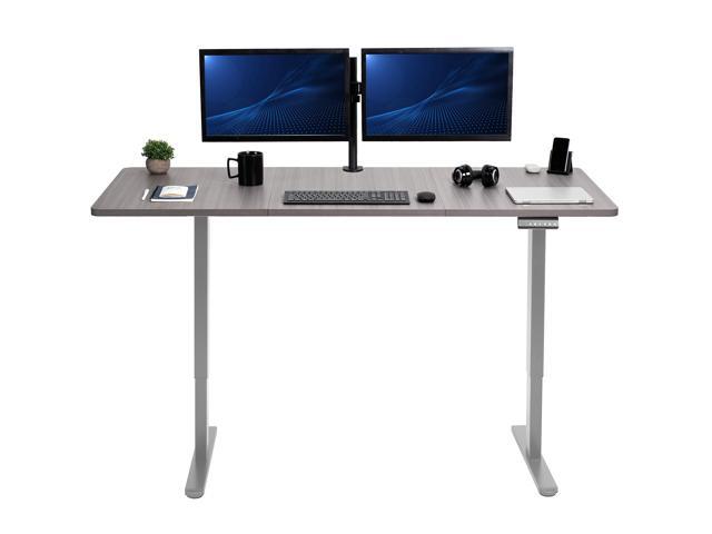 VIVO Electric Dual Motor 71 x 30 Standing Desk, Dark Gray Top, Gray Frame