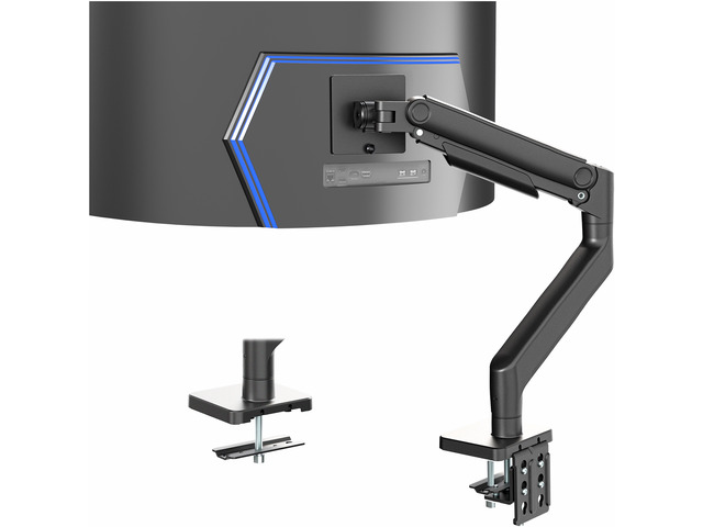 VIVO Black Pneumatic Arm Computer Monitor Desk Mount, Fits Ultrawides up to 49'