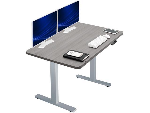 VIVO Electric 48' x 30' Stand Up Desk, Dark Gray Table Top, Gray Frame