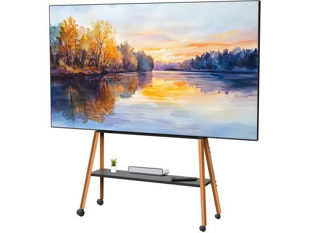 VIVO Rolling Easel Studio TV Floor Stand with Shelf, Fits 43' to 75' Screens