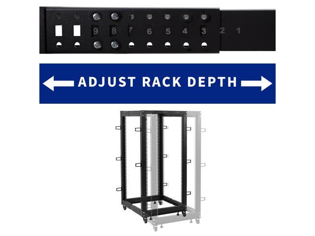 VIVO 42U Open Frame Adjustable Server Rack, 4 Post Mobile Data Holder