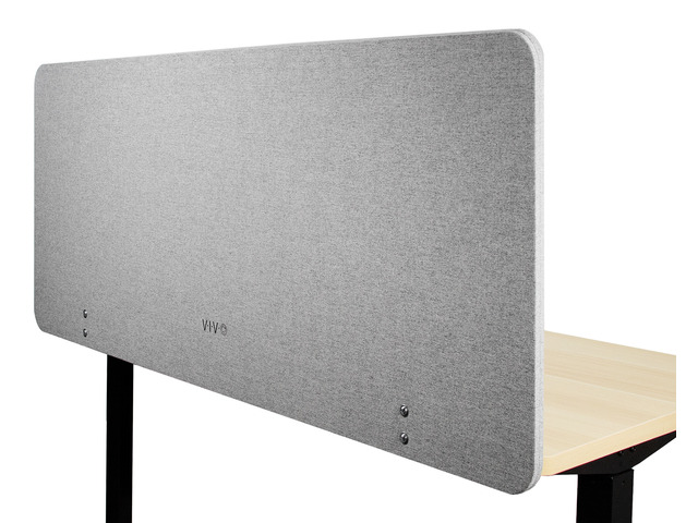VIVO Gray Clamp-on/Screw-on 60 x 24 inch Desktop Privacy Panel, Desk Divider