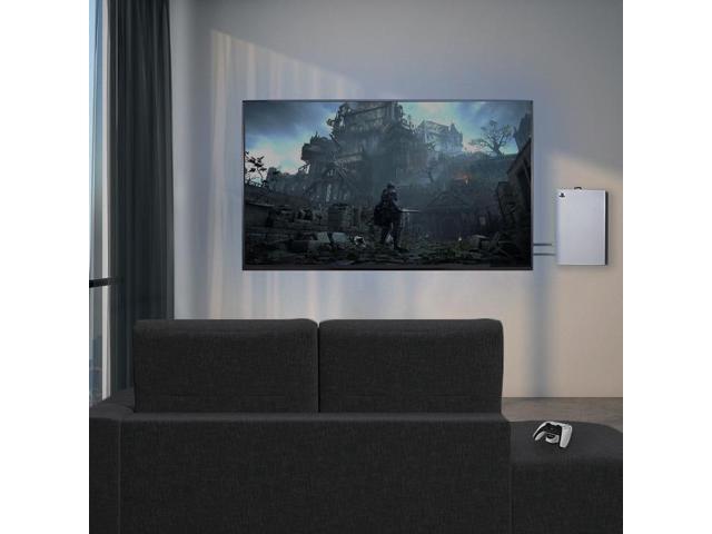 VIVO Black Steel Wall Mount Designed for PS5 Console, 2 Controller Mounts