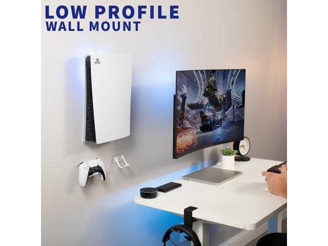 VIVO White Wall & Under Desk Mount Designed for PS5 & PS5 Slim Console
