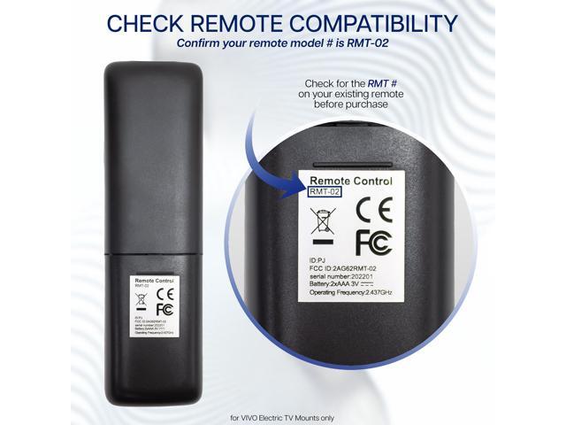 VIVO Spare RF Remote for Compatible Electric Motorized TV Mounts