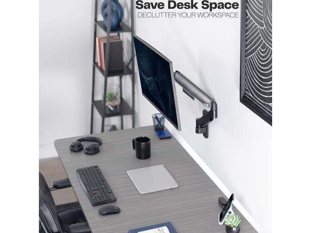 VIVO Pneumatic Spring Extended Arm, 17' to 32' Computer Monitor Wall Mount