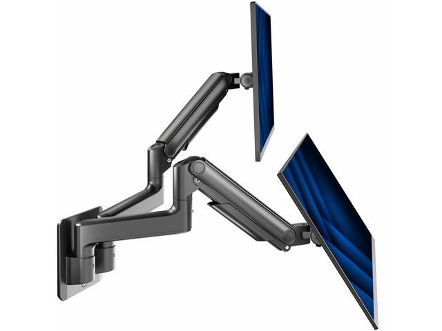 VIVO Premium Dual Monitor Arm Wall Mount, Fits Ultrawide Dual Screens up to 45