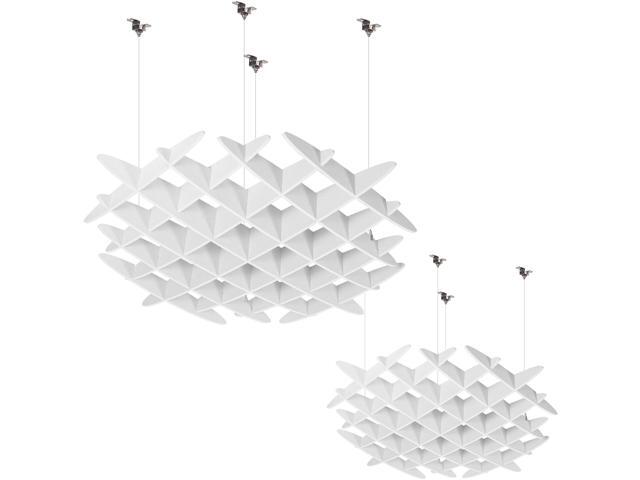 VIVO White Acoustic Ceiling Waffle Panel, 2-Pack