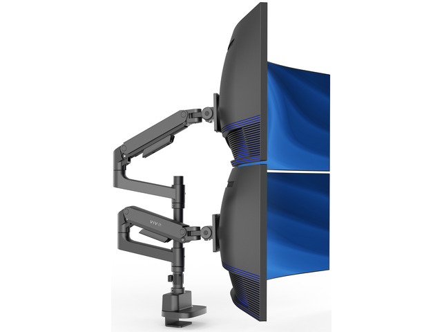 VIVO Pneumatic Dual Ultrawide Monitor Desk Mount Pole, Up to 49' Screens