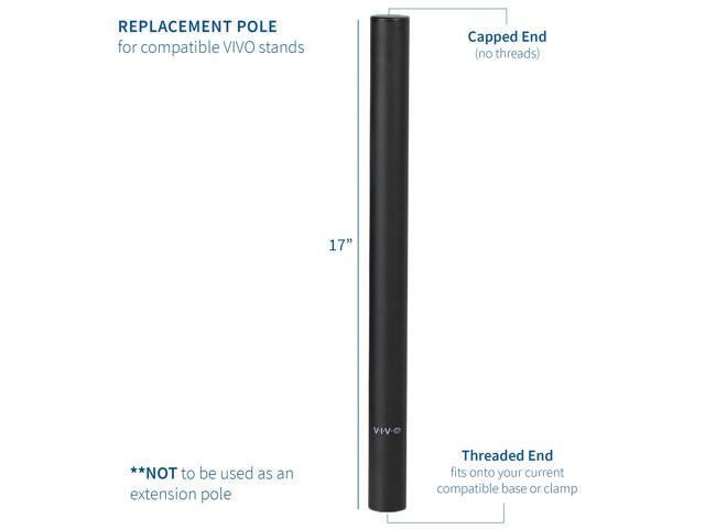 VIVO Steel Standard Size Replacement Monitor Stand Pole 17 for Monitor Mount - image 2