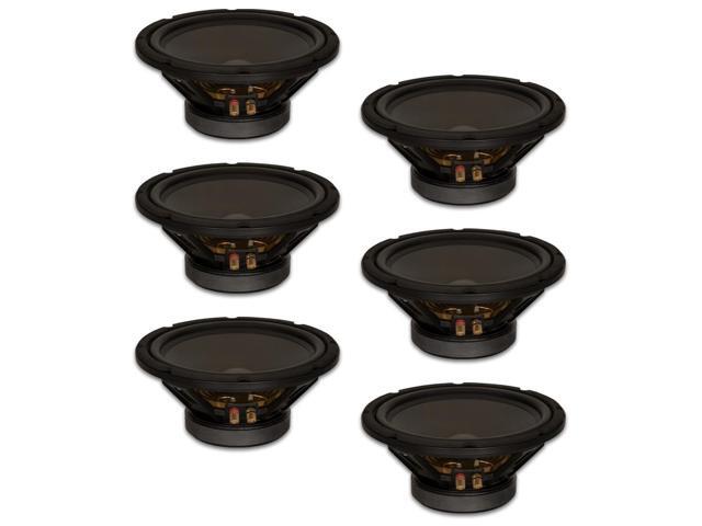 6 Goldwood Sound GW-10PC-4 Heavy Duty 4ohm 10' Woofers 400 Watts each Replacement Speakers