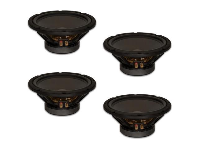 4 Goldwood Sound GW-10PC-4 Heavy Duty 4ohm 10' Woofers 400 Watts each Replacement Speakers