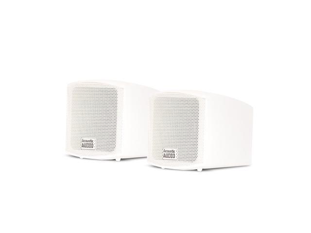 Acoustic Audio AA321W Mountable Indoor Speakers 400 Watts White Bookshelf Pair