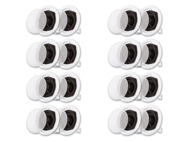 Acoustic Audio R191 In Ceiling / In Wall Speaker 8 Pair Pack 2 Way Home Theater Flush Mount