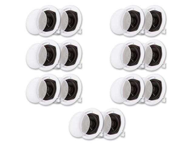 Acoustic Audio R191 In Ceiling / In Wall Speaker 7 Pair Pack 2 Way Home Theater Flush Mount
