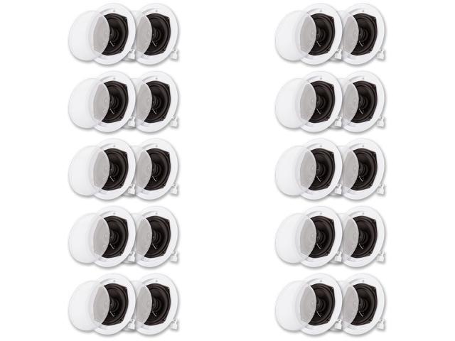Acoustic Audio R191 In Ceiling / In Wall Speaker 10 Pair Pack 2 Way Home Theater Flush Mount