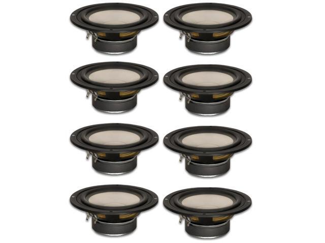 8 Goldwood Sound GW-S525/4 Poly Cone 5.25' Woofers 130 Watts each 4ohm Replacement Speakers