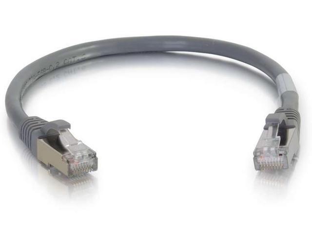 C2G 00639 Cat6a Cable - Snagless Shielded Ethernet Network Patch Cable, Gray (2 Feet, 0.60 Meters)