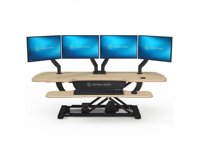 VersaDesk® 48' x 24' Extra Wide Electric Height Adjustable Standing Desk Converter for Multi Monitors & Laptop Workstation with USB Charging Port,.