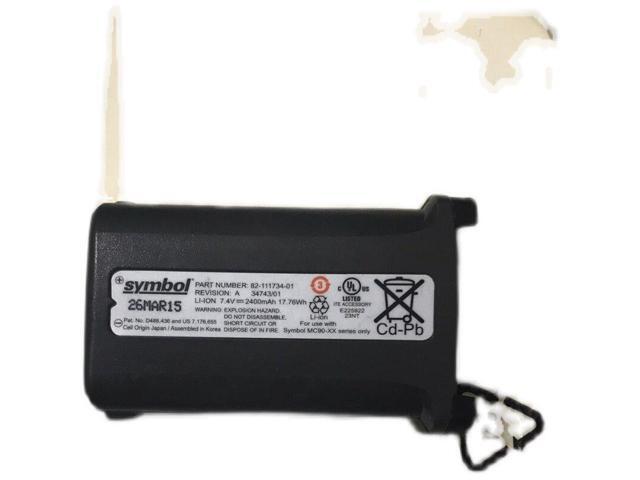 New 82-111734-01 2600mAh Li-ion Battery for Symbol MC9060 MC9090 MC9190 MC92N0 Replaces Motorola MC9000 Series Grade A Cells 12 Month Warranty