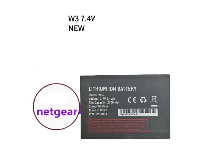 New W-3 2000mAh 7.4Wh 3.7V Li-ion Battery for Sierra Wireless AirCard 760S 762S 763S 785S Replaces 5200008 Grade A Cells 12-Month Warranty