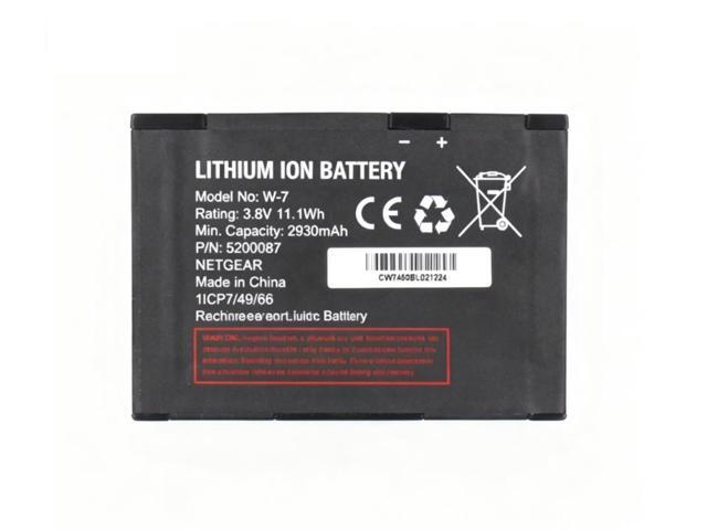 New W-7 2400mAh 8.88Wh Battery for Netgear AirCard 790/790S/800S/810/810S Replaces 5200087 Grade A Cells 12-Month Warranty