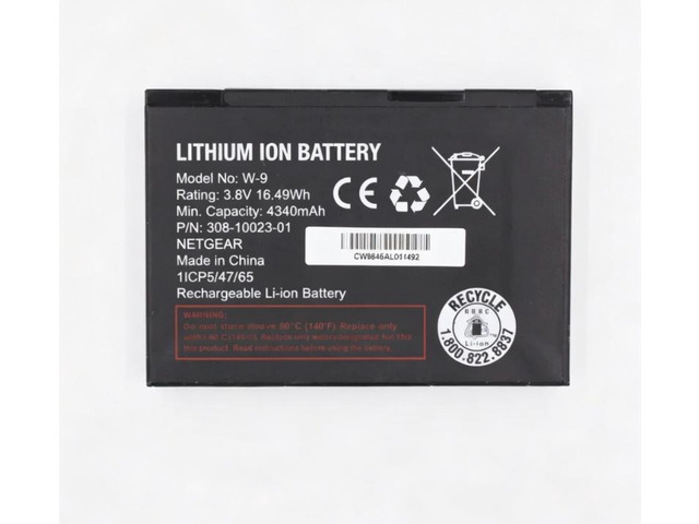 New W-9 4340mAh 3.8V Battery for Netgear AirCard 791L 815S Verizon Jetpack AC791L Replaces 308-10013-01 W-9B Grade A Cells 12-Month Warranty