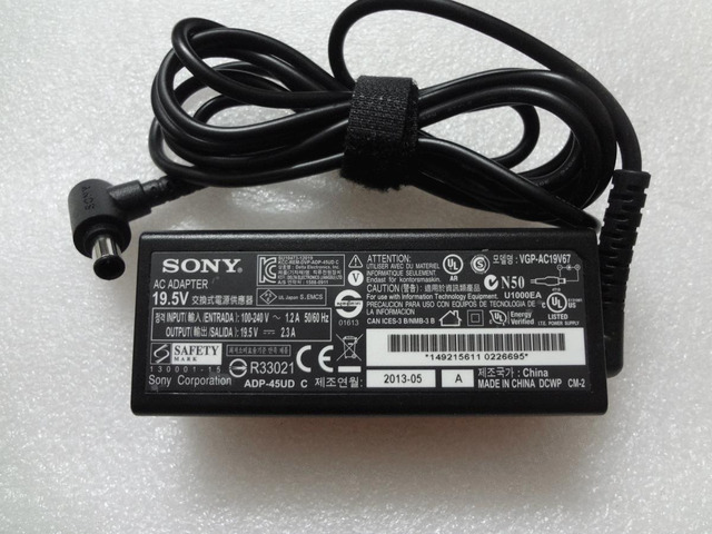 Genuine VGP-AC19V67 45W fr Sony VAIO Fit 14A Flip PC SVF14N190X Power Supply