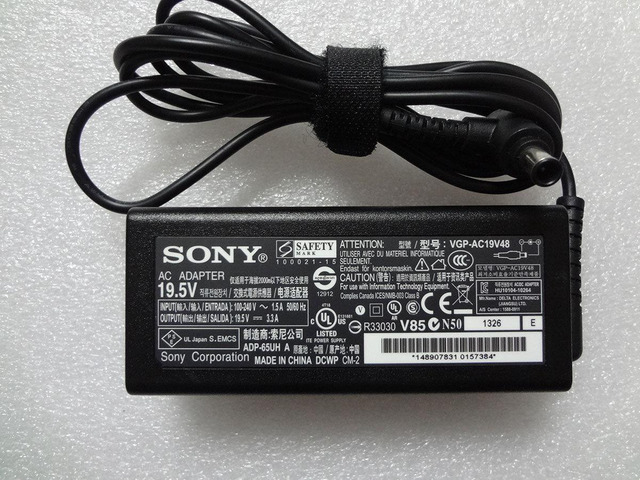 19.5V 3.3A 65W for Sony Vaio PCG-71312M Genuine AC Power Adapter Charger