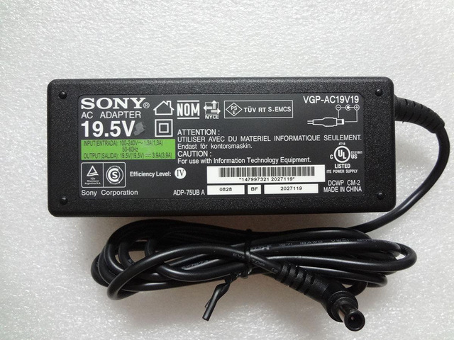 For Sony VGP-AC19V19 ACE1939D Genuine 19.5V3.9A AC Adapter Power VGP-AC19V37