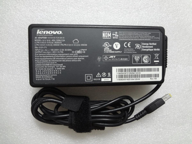 Original OEM for Lenovo 20V 6.75A 135W Y50-80 Y700-14ISK 36200319 AC Adapter