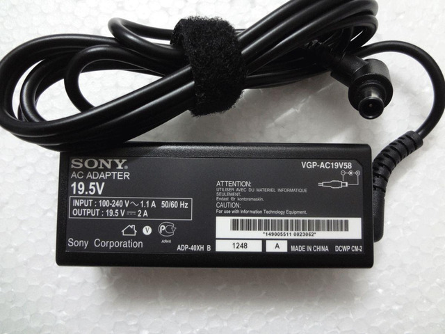 Original 19.5V 2A VGP-AC19V58 AC Adapter for Sony VAIO SVT13118FXS Ultrabook