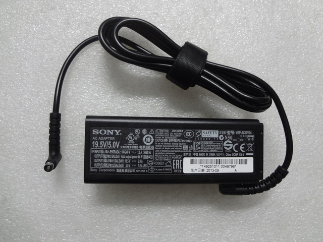 Genuine VGP-AC19V74 Fr Sony 19.5V 2A VAIO Tap 11 Flips 13 SVF13N13CXB AC Adapter