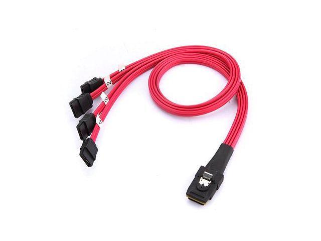 AYA Mini SAS to 4-SATA SFF-8087 Multi-Lane Forward Breakout Internal Cable 19'