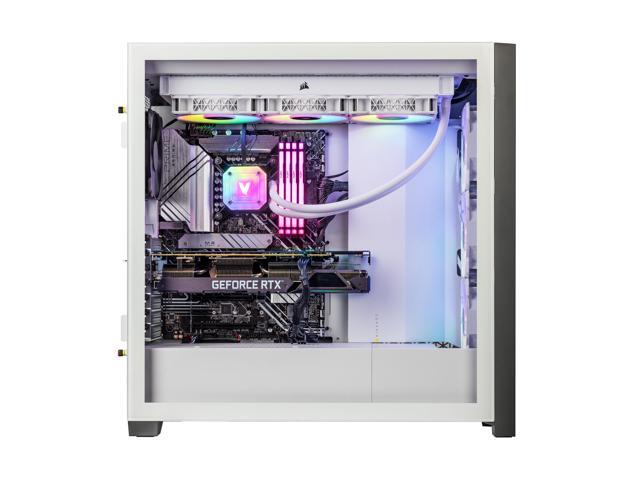 Velztorm White Aciex Custom Built Gaming Desktop PC (Intel i9-14900K, GeForce RTX 5060, 32GB DDR5, 2TB PCIe SSD, RGB Fans, 360mm AIO, 1000W PSU,...