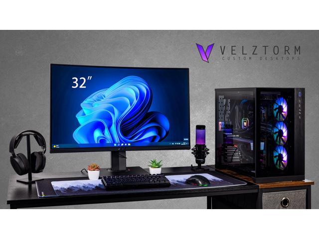 Velztorm Septex Custom Built Gaming Desktop PC (AMD Ryzen 7 7700X, Radeon RX 9070 XT, 32GB DDR5, 2TB PCIe SSD, RGB Fans, 360mm AIO, 1000W PSU, WiFi...