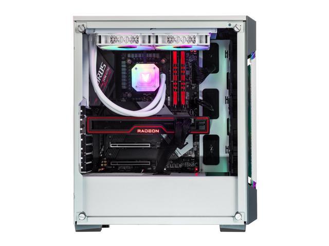 Velztorm White Ferrux II Custom Built Gaming Desktop PC (Intel i9-12900K, Radeon RX 9070 XT, 32GB DDR4, 2TB PCIe SSD, RGB Fans, 240mm AIO, 750W...