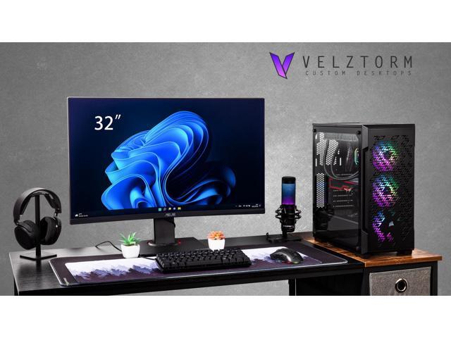Velztorm Ferrux II Custom Built Gaming Desktop PC (Intel i9-12900K, Radeon RX 9070 XT, 64GB DDR4, 1TB PCIe SSD, RGB Fans, 240mm AIO, 750W PSU, WiFi...